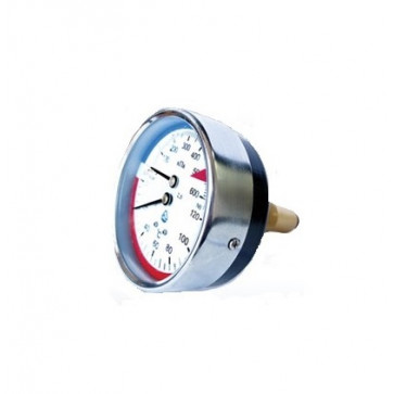 Axial pressure gauge with thermometer (thermomanometer) 0-1 MPa