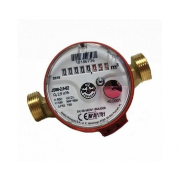 Hot water meter (pulse) Powogaz JS90-2.5 (NK) DN15