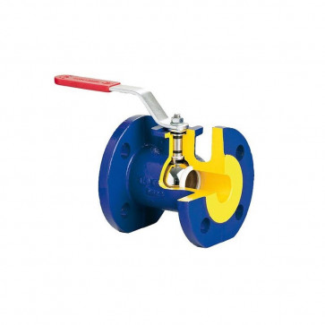 Flanged cast-iron ball valve ZETKAMA 565 DN80