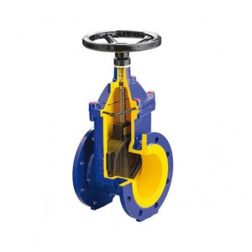 Flanged gate valve with rubberized wedge ZETKAMA 111 DN65