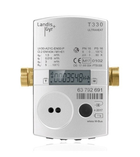 Ultrasonic heat meter Landis+Gyr Ultraheat-T330/UH30 DN15