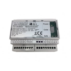 Electronic self-testing conductivity water level switch MMT 210-200-04
